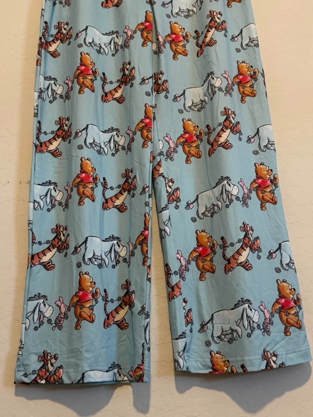 Disney Winnie the Pooh Light Blue Pajama Pants with Yellow Drawstring - Picture 9 of 16